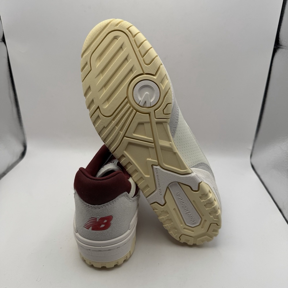 NIB NEW BALANCE 550 WHITE/RED BB550EMR Sea Salt/True Red Mens Sz 12 $110 - Picture 7 of 9